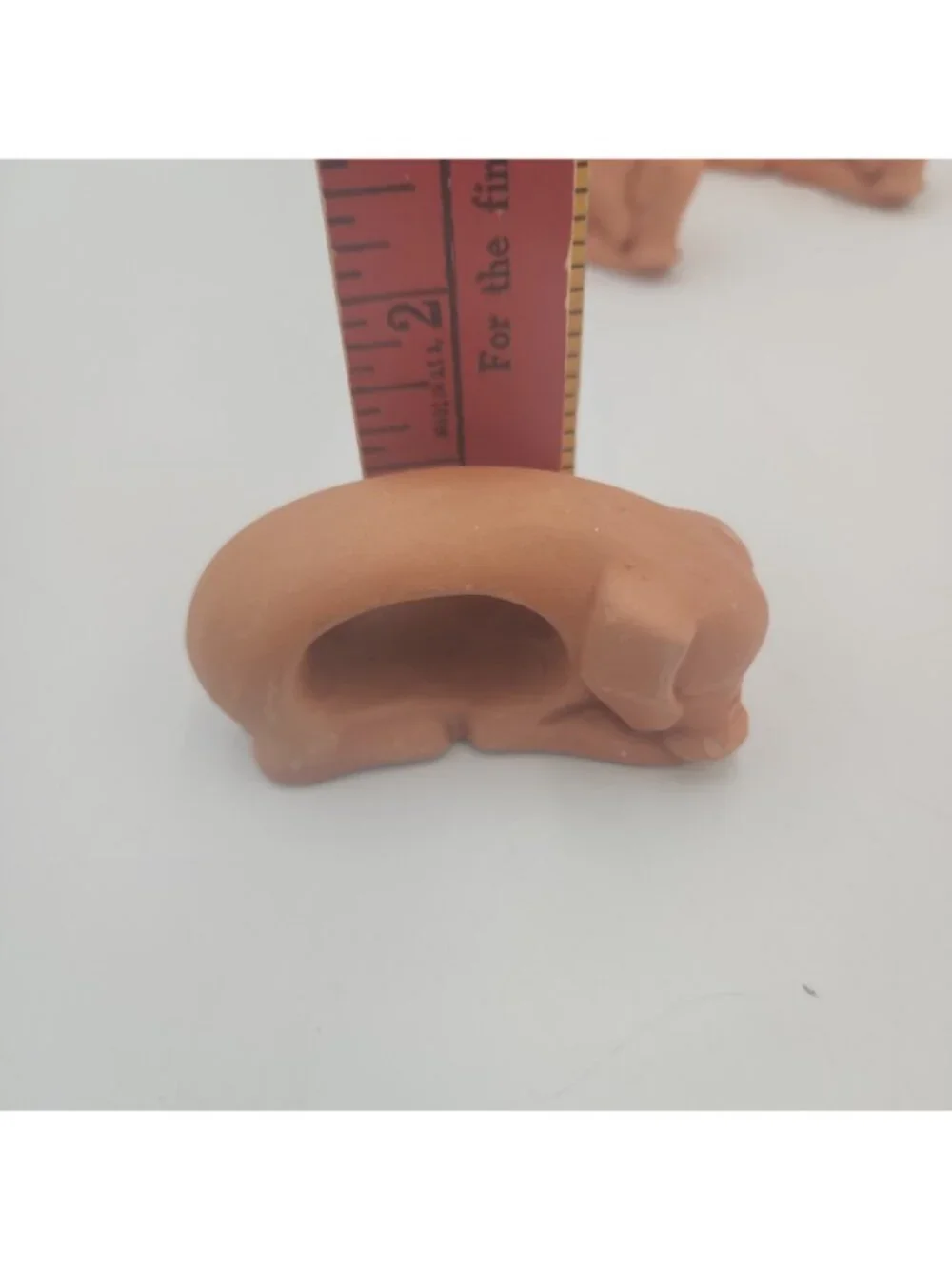 Set of 4 Toyo Terra Cotta Clay Pigs Farm Animal Napkin Rings 3